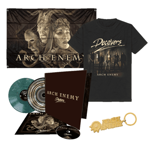 Deceivers von Arch Enemy - CD/LP Boxset + T-Shirt + Flagge + Schlüsselanhänger jetzt im Arch Enemy Store