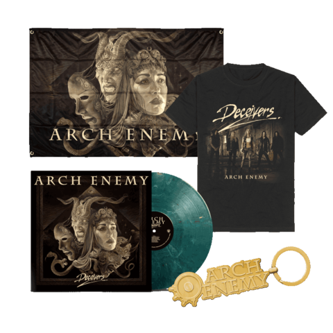 Deceivers von Arch Enemy - LP + T-Shirt + Flagge + Schlüsselanhänger jetzt im Arch Enemy Store
